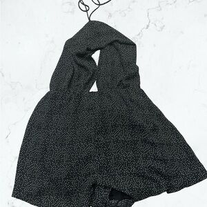 Lush Black and White Speckled Romper